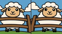 Brain Teaser: Can You Spot 3 Differences in the Picture with a Sheep in 51 Seconds?